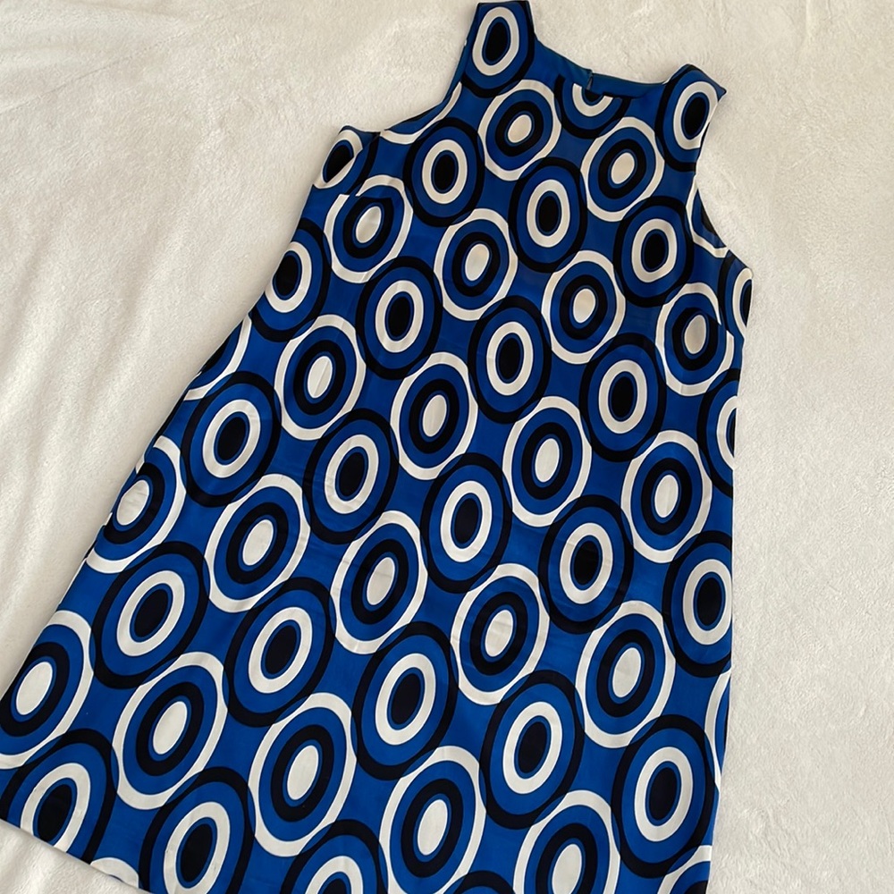 Context silk charmeuse A-line fully lined dress size S